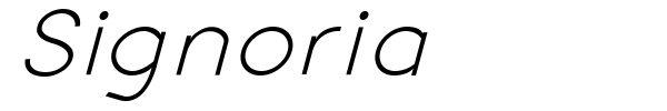 Signoria font preview
